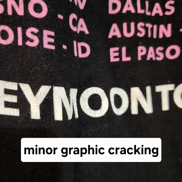 Ariana Grande Womens S 2015 Honeymoon Tour T Shirt Black Crewneck Cotton - Picture 4 of 7